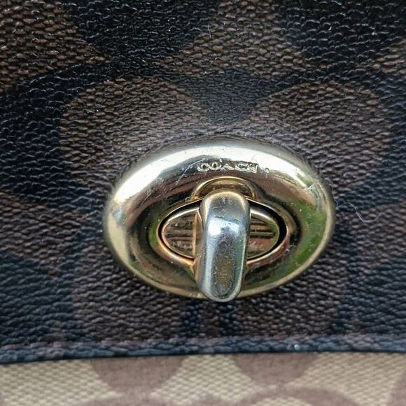 Coach Marlie Top Handle Satchel In Blocked Signature Canvas. C1563 - Picture 7 of 10